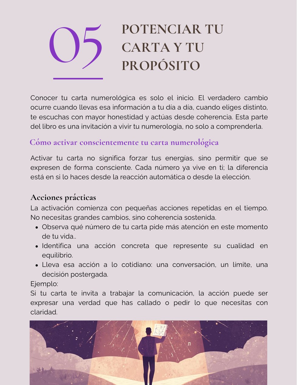 Página interior del capítulo Potenciar tu carta y tu propósito
