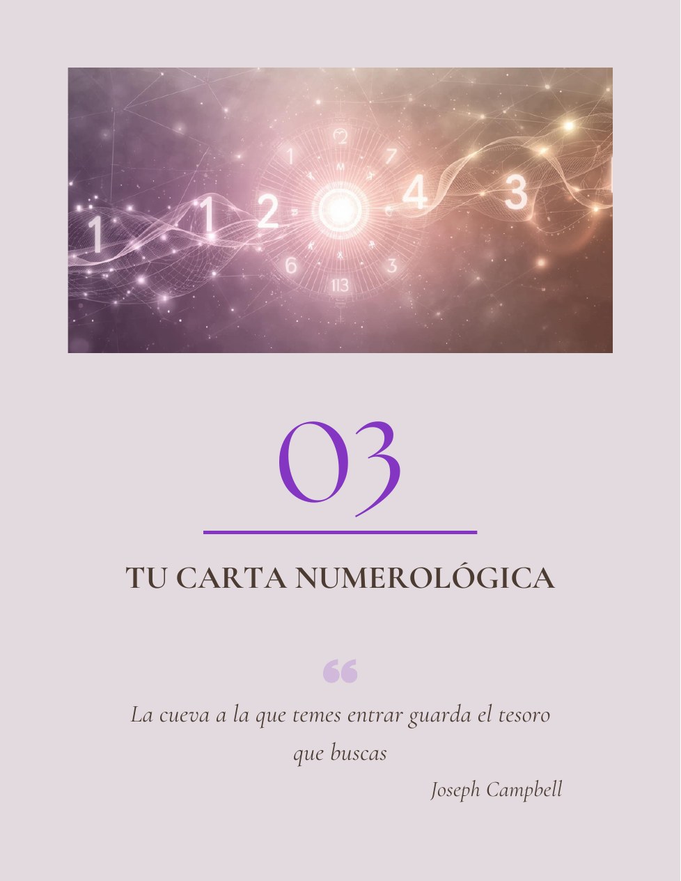 Página interior del capítulo Tu carta numerológica